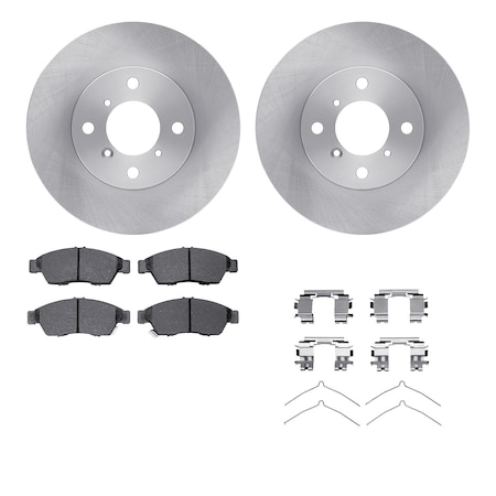 6512-01032, Rotors With 5000 Advanced Brake Pads Includes Hardware